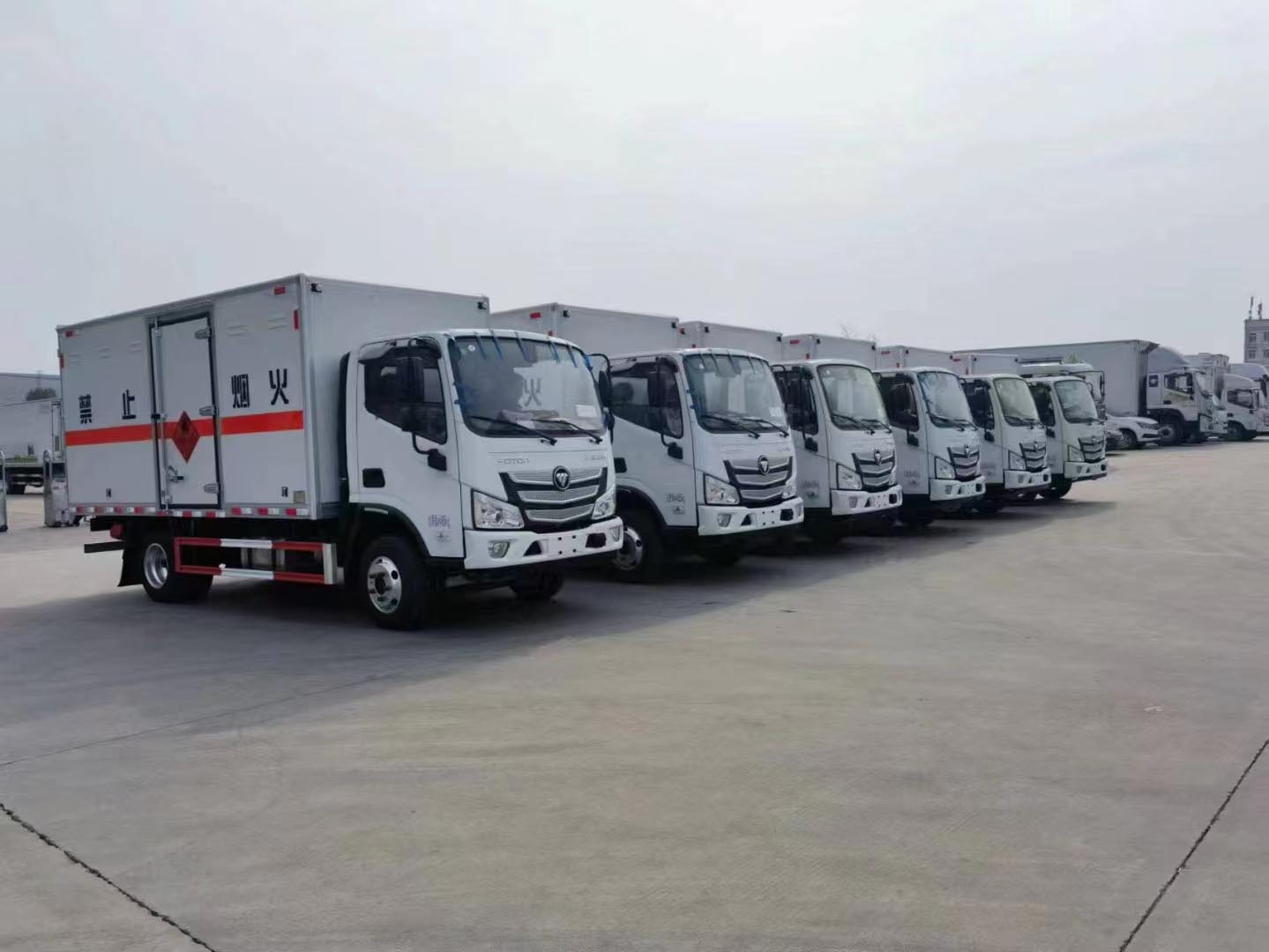 贵州李总批量订购6台福田欧马可蓝牌爆破车